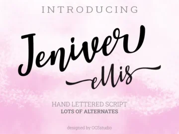 Jeniver Ellis Script Font