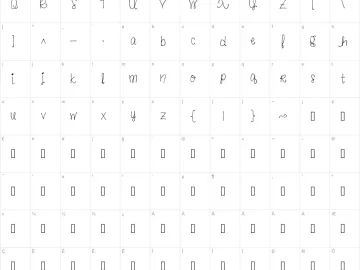 Just Beautiful Simplicity – Fonte Grátis Mapa de caracteres da fonte Just Beautiful Simplicity