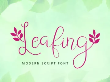 Leafing - Modern Script Font
