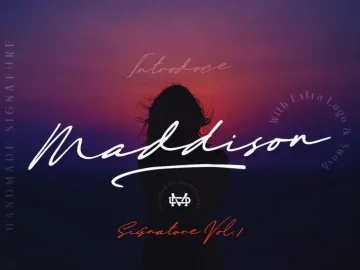 Maddison Signature Font – Fonte Grátis Maddison Signature Font