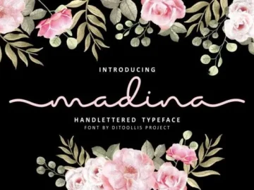 Madina Handlettered Font