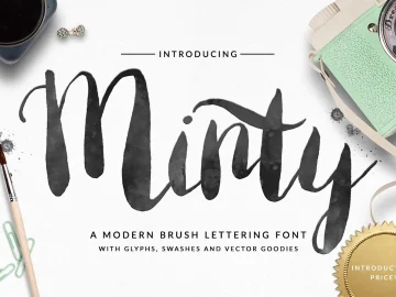 Minty Brush Font – Fonte Grátis Minty Brush Font