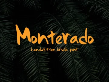 Monterado – Handwritten Brush Font – Fonte Grátis Monterado - Handwritten Brush Font