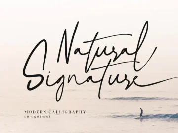 Natural Signature Font