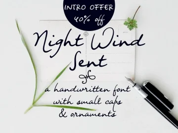 Night Wind Sent Sample Font