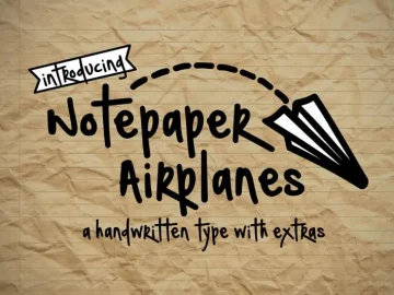 Notepaper Airplanes font – Fonte Grátis Notepaper Airplanes font