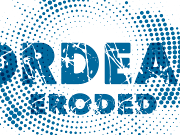 ORDEAL eroded Font