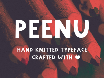 Peenu Hand Knitted Typeface