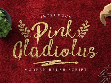 Pink Gladiolus Font