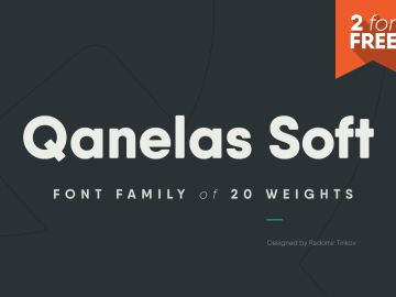 Qanelas Soft: 3 Free font weights