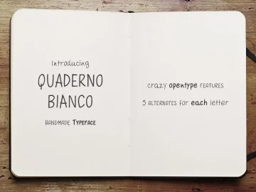 Quaderno Bianco Font Family – Fonte Grátis Quaderno Bianco Font Family