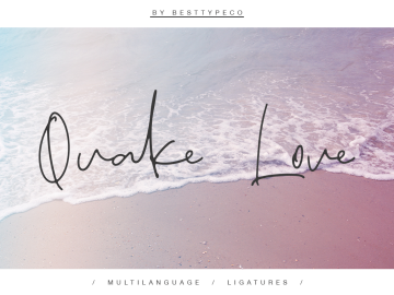 Quake Love Script Font