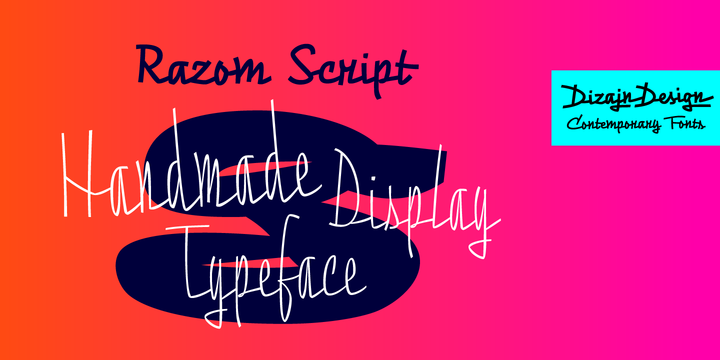 Razom Script font family