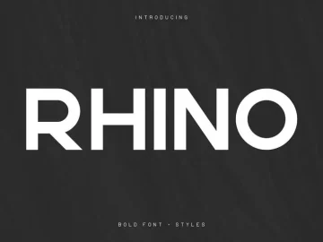 Rhino Bold Font + Styles
