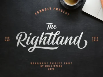 Rightland Bold Script Font