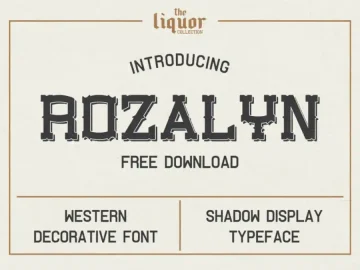 Rozalyn Shadow Typeface
