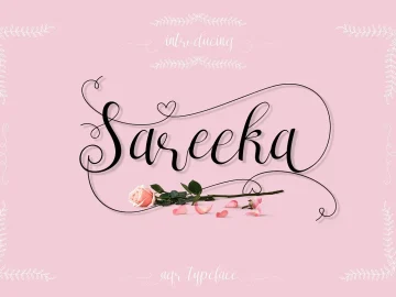 Sareeka Script Font – Fonte Grátis Sareeka Script Font