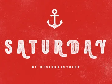 Saturday Typeface – Fonte Grátis Saturday Typeface