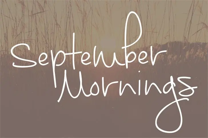September Mornings font