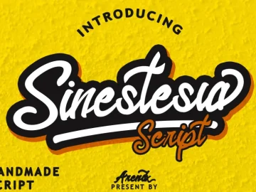 Sinestesia Script Font – Fonte Grátis Sinestesia Script Font