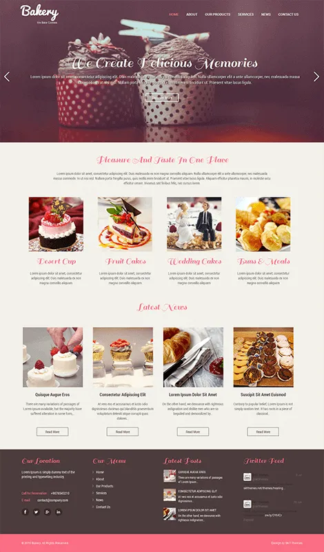 SKT Bakery Lite - Free Responsive Bakery