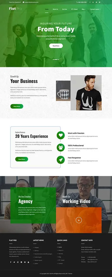 SKT Clean Interface - Bootstrap Flat Theme