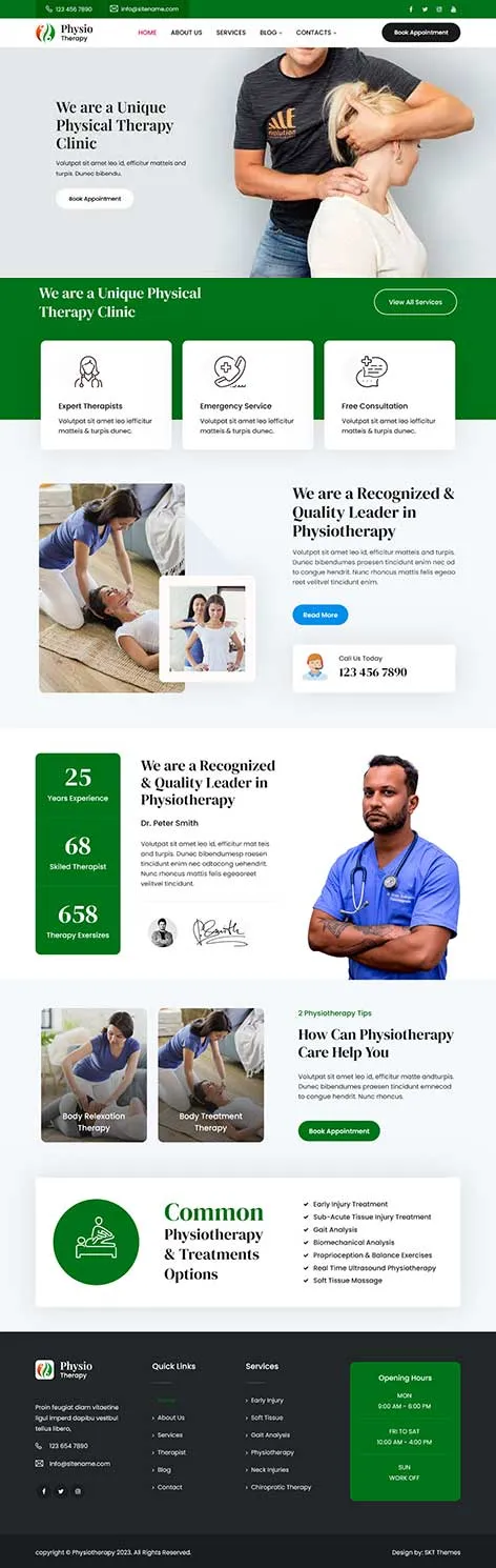 SKT Clinical - Free WordPress Medical Theme