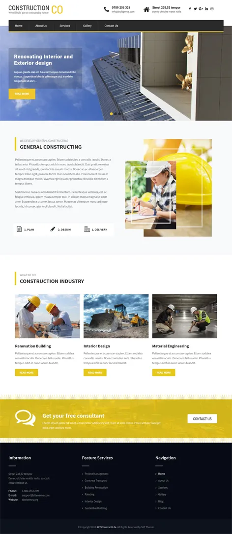 SKT Construction Lite - Free Responsive Construction