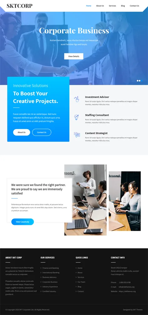 SKT Corp - Free Business Consulting