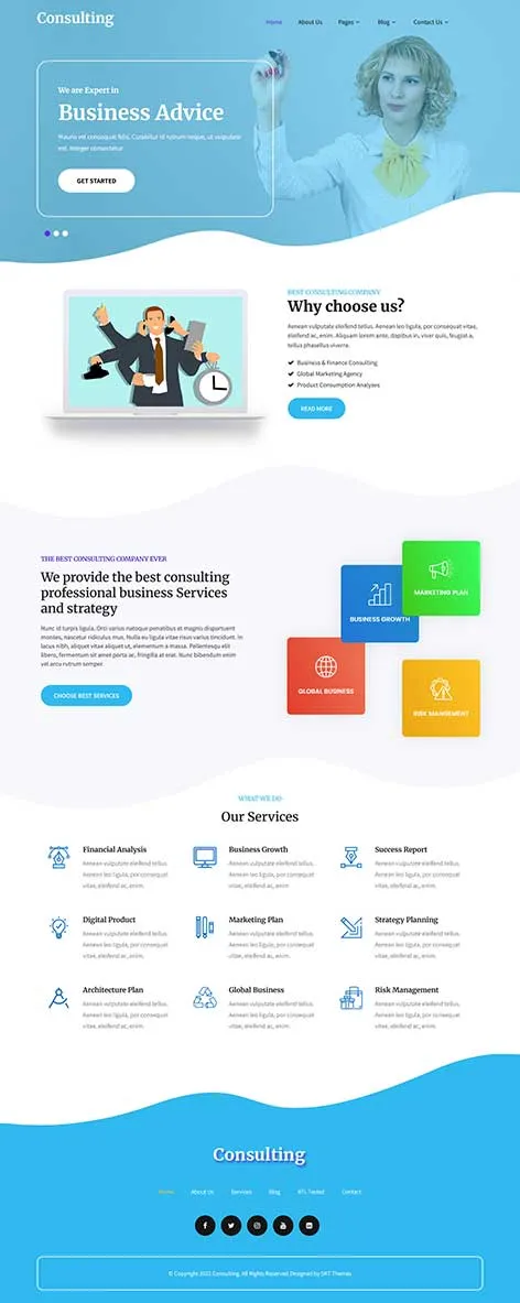 SKT Ledger Services - accounting website template