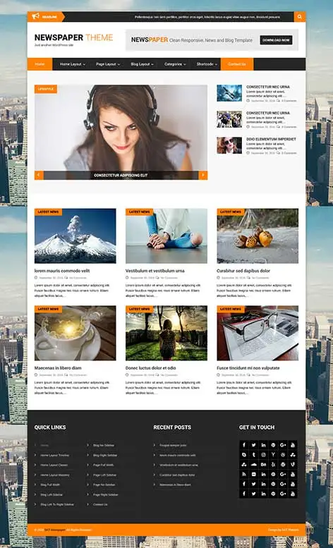 SKT NewsPaper Lite - WordPress News Theme Free