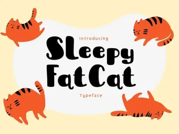 Sleepy Fat Cat Typeface