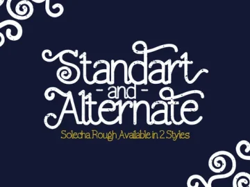 Solecha Rough Typeface