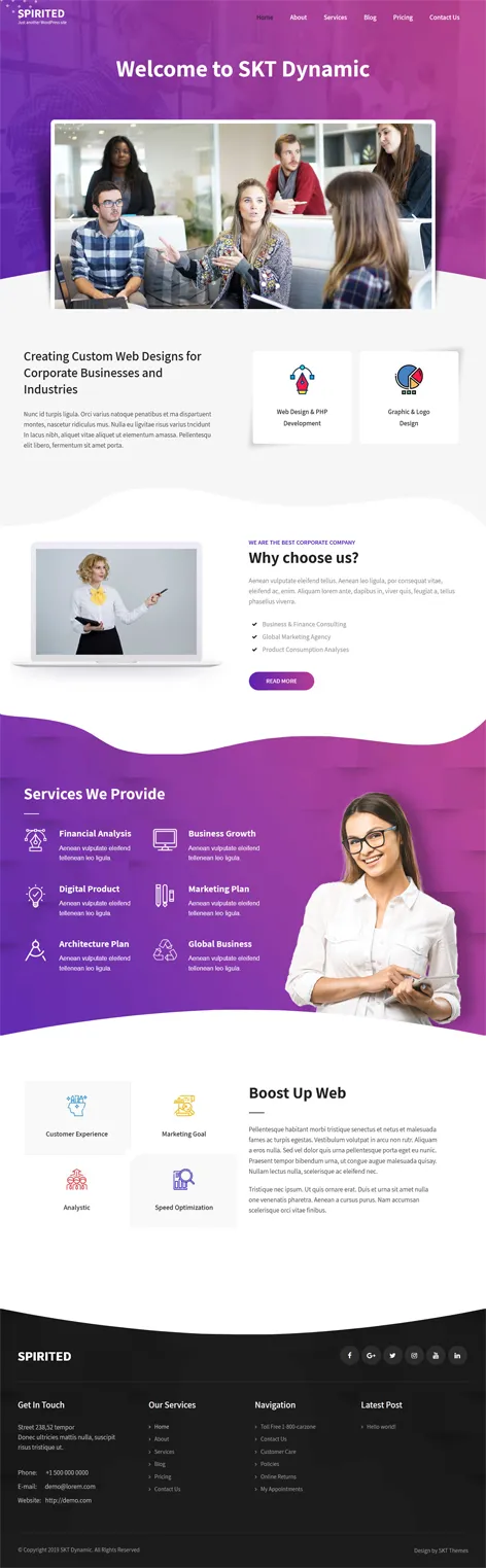 Spirited Lite - Free Responsive Corporate