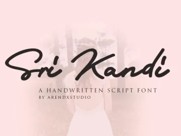 Sri Kandi Script Font – Fonte Grátis Sri Kandi Script Font
