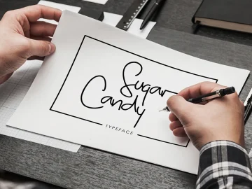 Sugar Candy Signature Typeface – Fonte Grátis Sugar Candy Signature Typeface