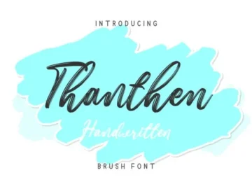 Thanthen Brush Font – Fonte Grátis Thanthen Brush Font