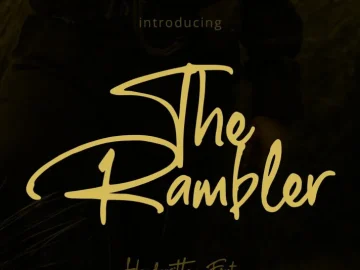 The Rumbler Script Font – Fonte Grátis The Rumbler Script Font
