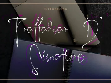 Traffalgar D’ Signature Font – Fonte Grátis Traffalgar D' Signature Font