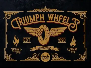 Triumph Wheels Rough Font – Fonte Grátis Triumph Wheels Rough Font