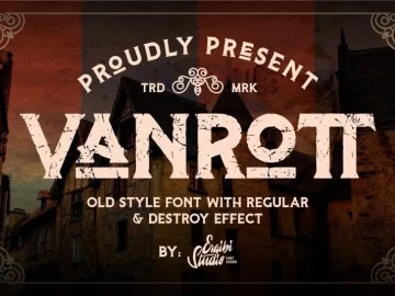 Vanrott Display Font – Fonte Grátis Vanrott Display Font