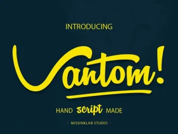 Vantom Script Font – Fonte Grátis Vantom Script Font
