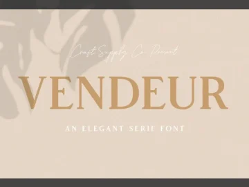 Vendeur Serif Font