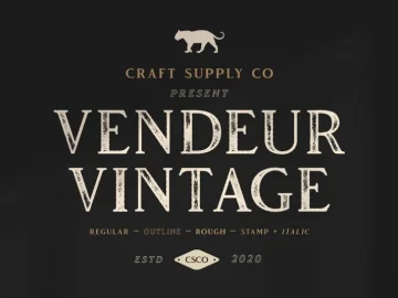 Vendeur Vintage Font Family – Fonte Grátis Vendeur Vintage Font Family