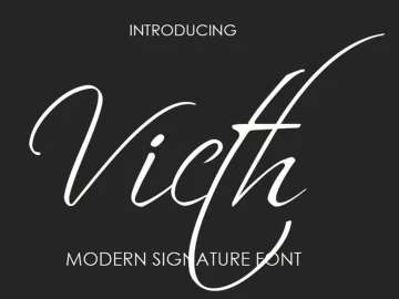Victh Signature Font