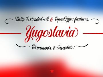 Yugoslavia - Calligraphic font