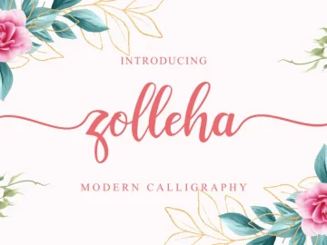 Zolleha Script Font – Fonte Grátis Zolleha Script Font